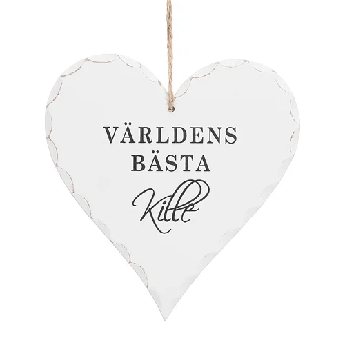 Puusydän "Världens bästa kille" Trähjärta