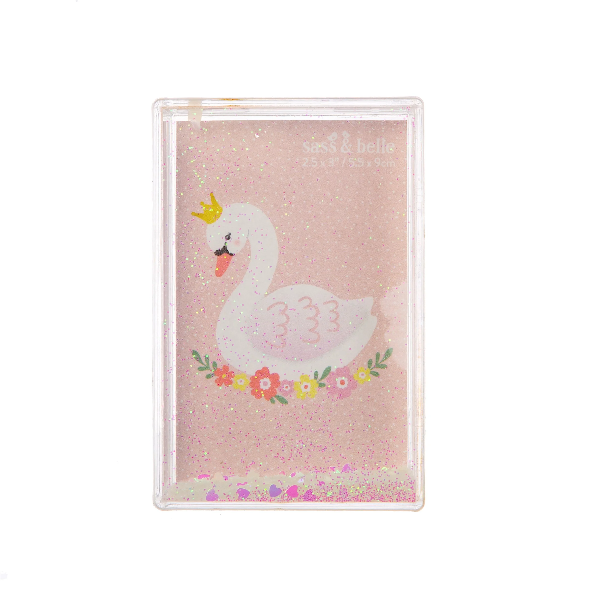 Valokuvakehys glitterilumella, Joutsen