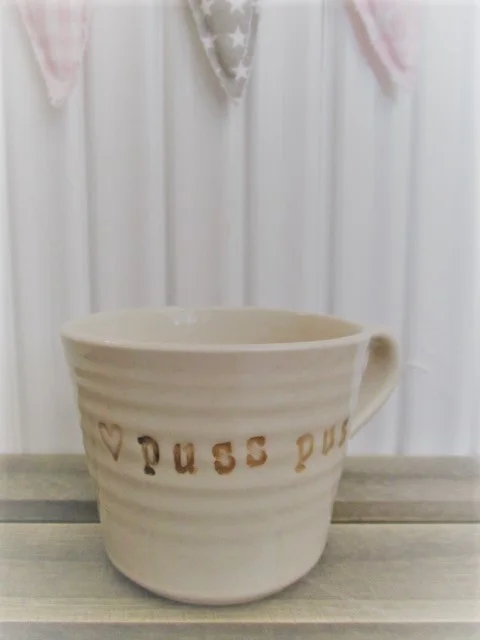 Muki luonnonvalkoinen "Puss puss"