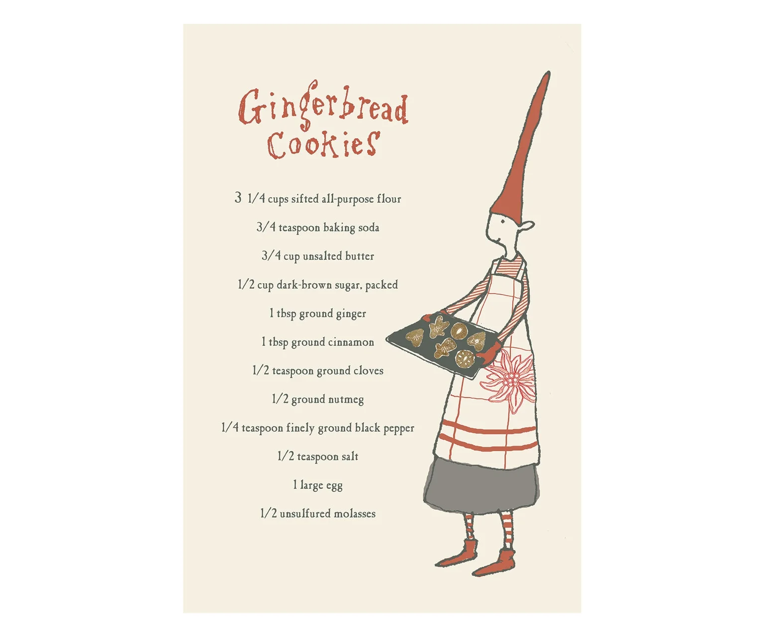 Maileg 2-os joulukortti, Cookies