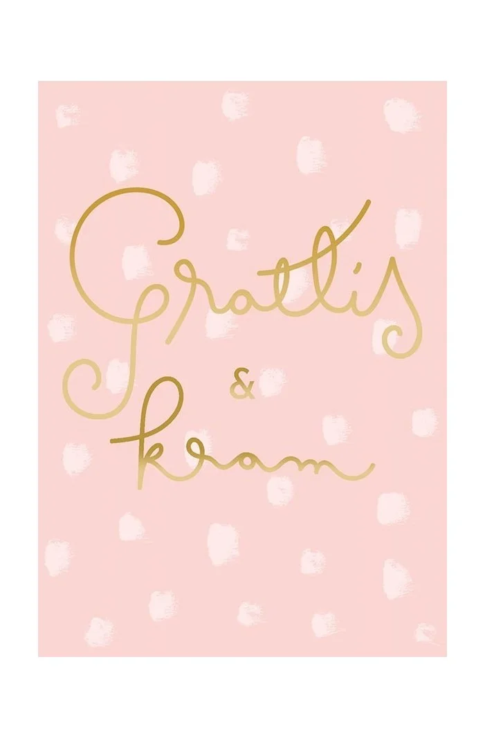 Postikortti Grattis&Kram