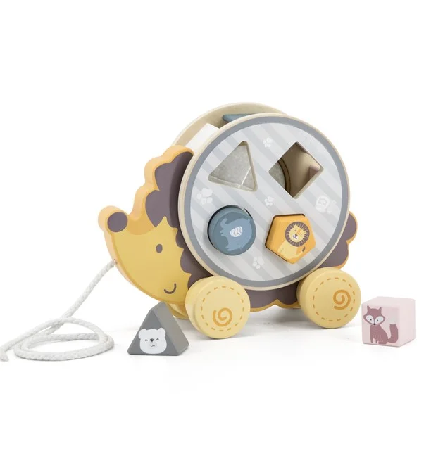 Vedettävä siili palikoilla