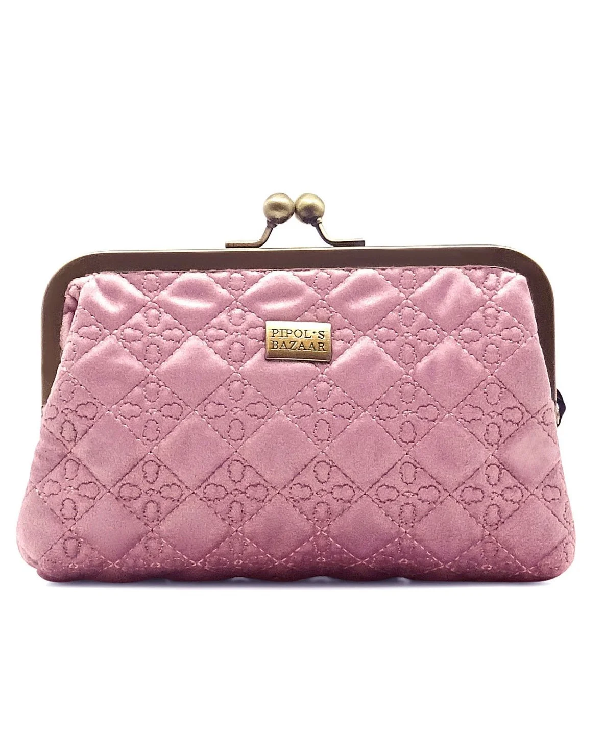 Velvet Logo Frame Cosmetic Pale Rose